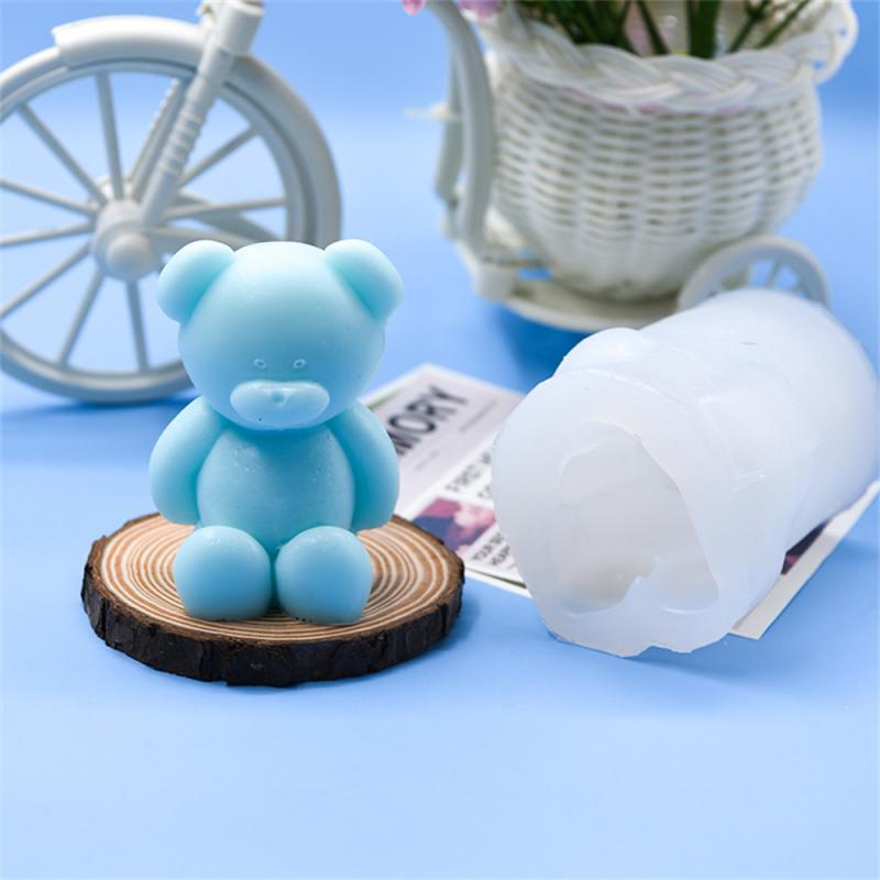 Silikon Bär Kerzenform Sitzender Bär Backform Gipsform Aromatherapie Gips Ornamente Von Hand Form Backform Gipsform