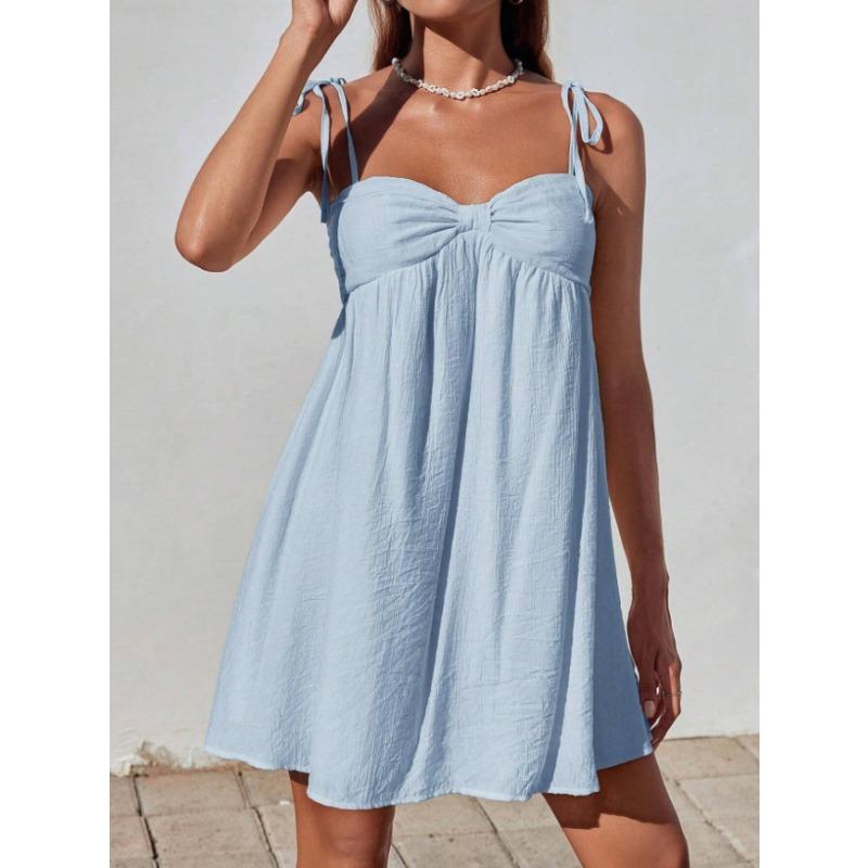 Summer Fashion Comfortable Solid Color Loose Strap Dress