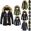Luxurious Mens Trench Coat With Fur Hood Warm Winter Parka For Outdoor Adventures