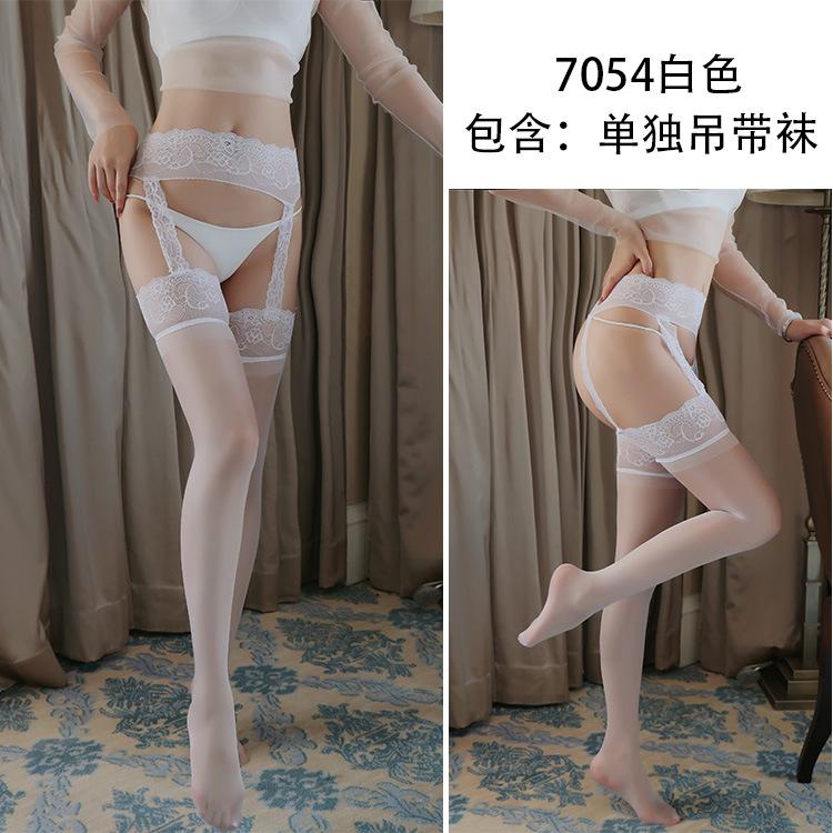 Sexy lingerie women's sexy suspender stockings lace stockings open seduction 704