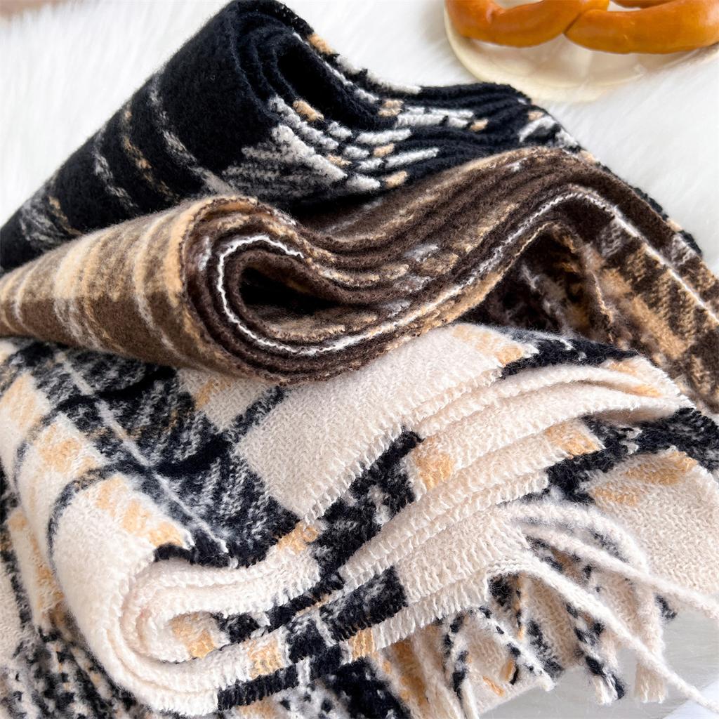 New Winter Shawl Scarves Wrap 2025 Design Cashmere Scarf Women Warm Fashion Pashmina Femal Poncho Neckerchief Echarpe Bandana