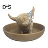 Highland Cow Ring Holder Mini Highland Cow Ring Dish Plastic Cattle Statue Jewelry Stand for Wedding Anniversary Bridal Engagement Gift