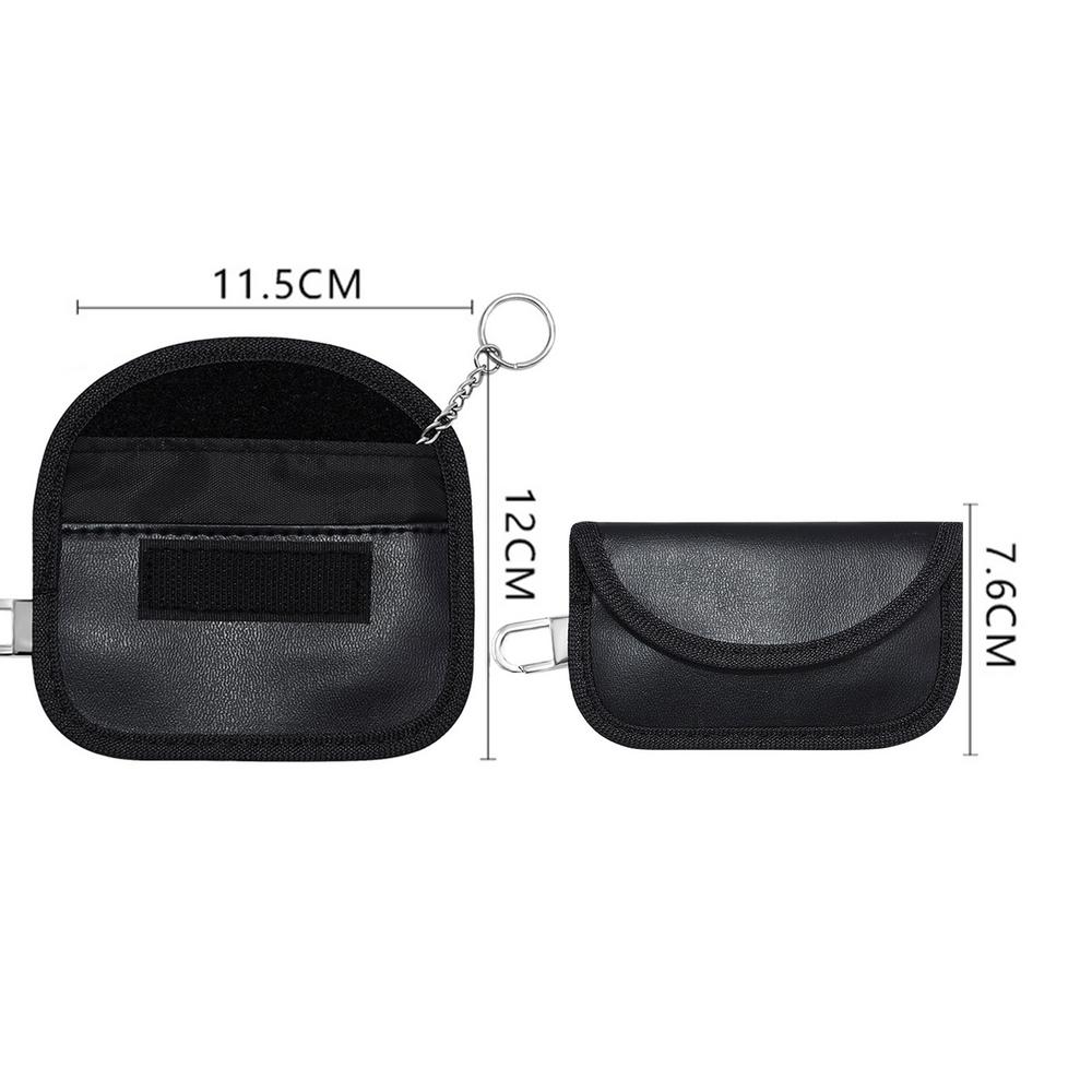 

Блокирующий сигнал пакет для автомобильного ключа Блокиратор сигнала Чехол-футляр Клетка Фарадея Бесключевой сигнал Защита от излучения Защитный чехол Сумка для хранения чёрный