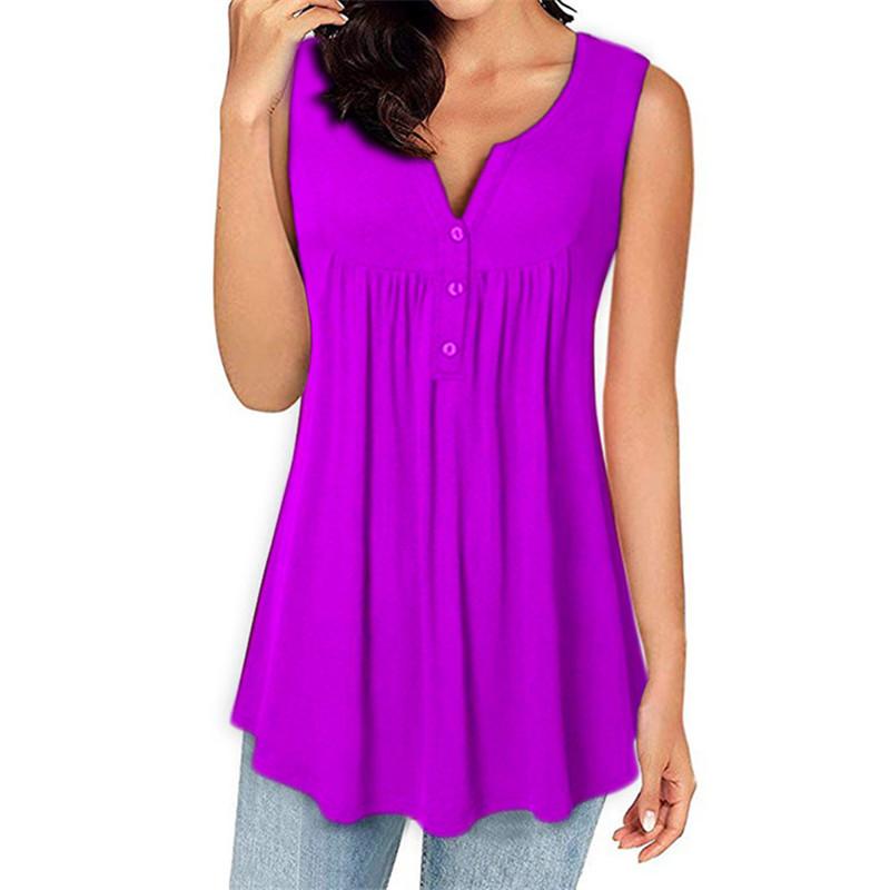 T shirt Sexy Sleeveless V-Neck 