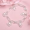 Exquisite 925 Sterling Silver Four-Leaf Clover Bracelet - Women's Gift Jewelry Party Fashion Accessory