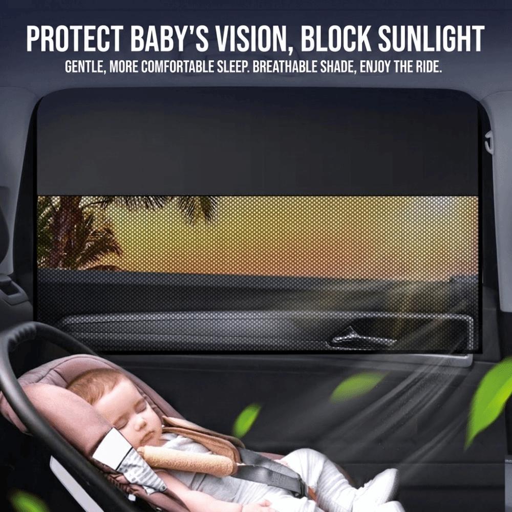 One Way See Through Car Window Curtain Magnetic Sunshade Curtain  Back Seat Privacy