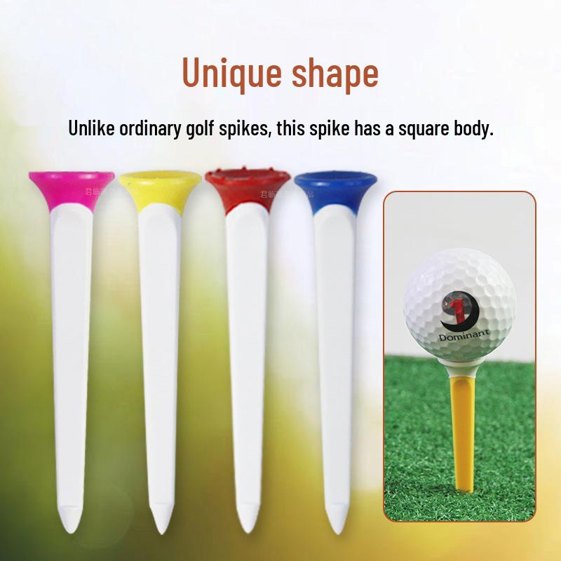 Durable Two-Color Square Golf Tee: ABS Plastic & Soft Rubber Cup Design