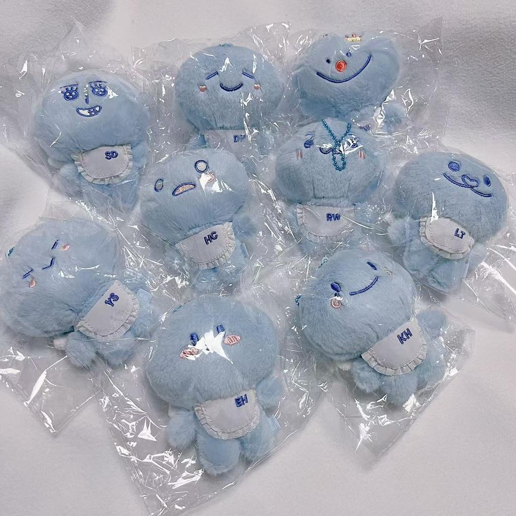 Super Junior Doll Keychain Cartoon Cute Soft Short Plush Pendant Toy Key Ring Siwon Heechul Leeteuk Fans Birthday Gift