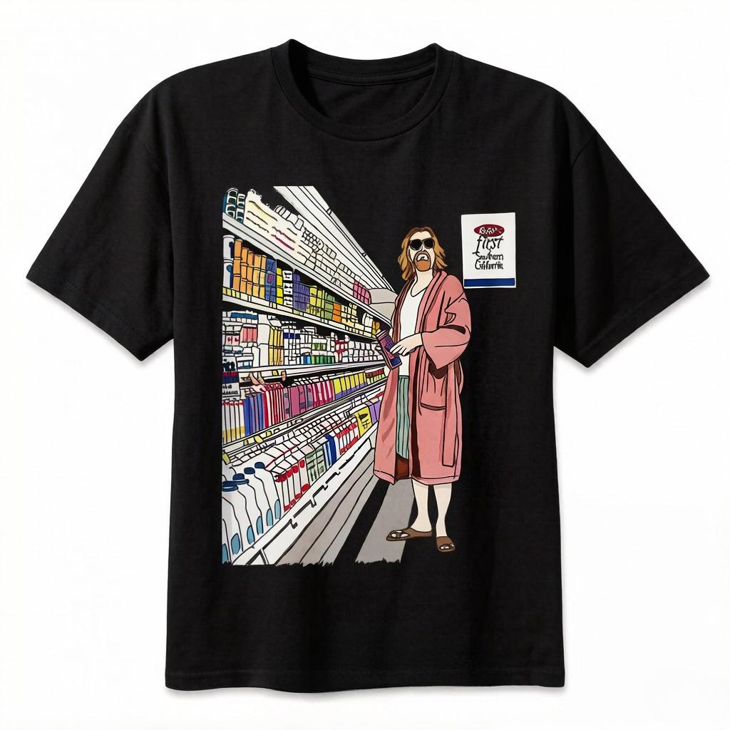 The Big Lebowski Dude Tshirt Unisex Cartoon Funny High Quality Printing Summer Fashion Casual 100 Cotton Roundneck Tee Shirts S
