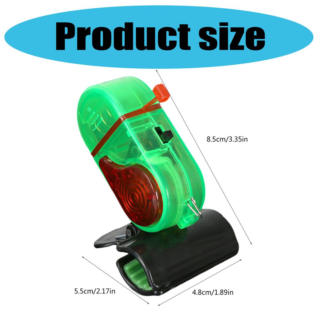 Wędkarski Alarm Brań Wielokątny Regulowany Elektroniczny Wskaźnik Alarmowy Wędkarski z Dźwiękiem i Światłem dla Większości Wędzisk