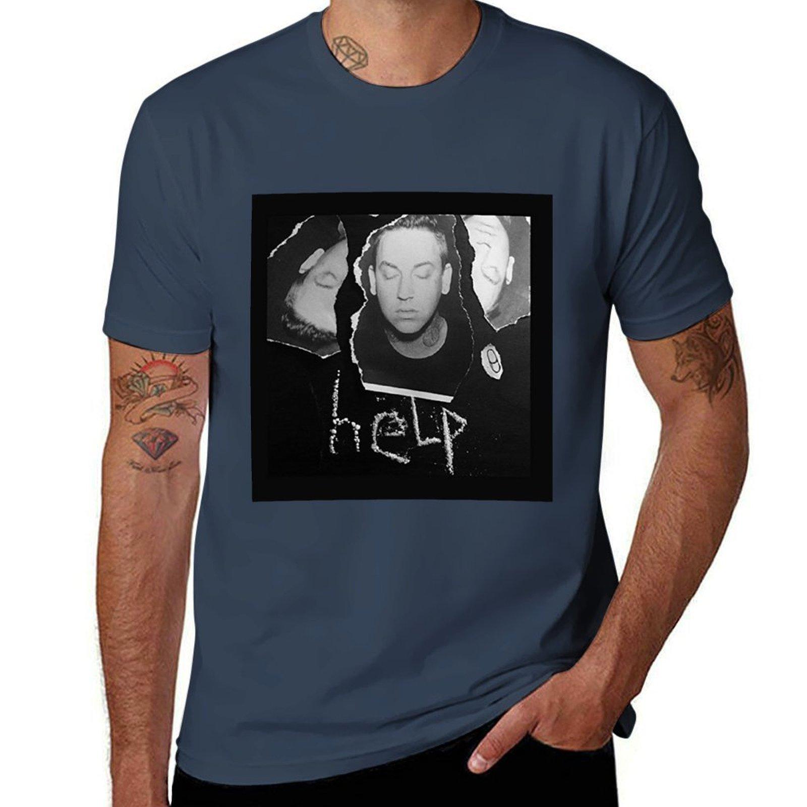 Help By Blackbear Tshirt Classic Crew Neck Cotton Tshirt S