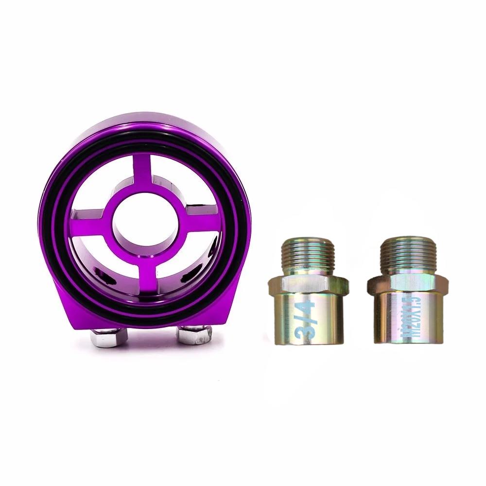 

Universal Oil Filter Cooler Sandwich Plate Adapter 1/8 NPT Oil Press Temp Sensor Adapter With Connectors M20*1.5 3/4 NPT фиолетовый