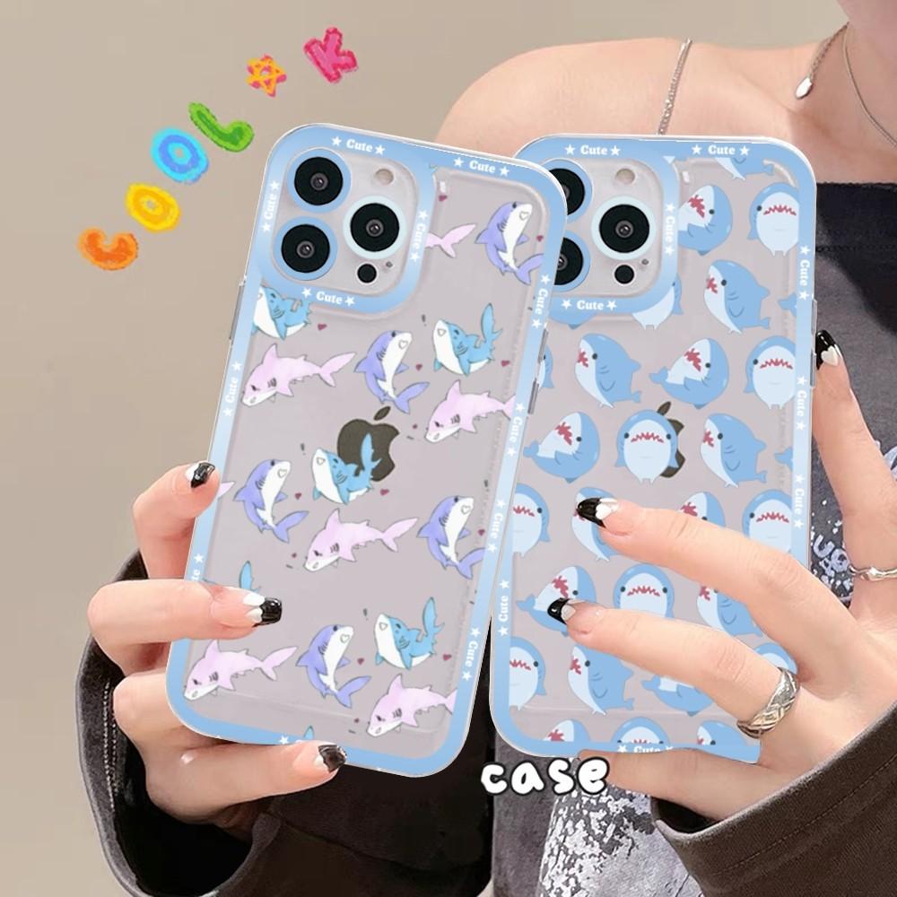 Cute Shark Phone Case For Redmi 7 8 9 A For Redmi Note 5 7 8 9 10 11 Pro Max 4G 5G Funfas