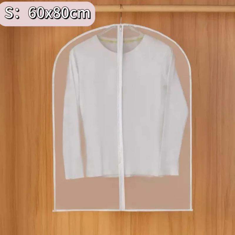 

Clothes Dust Cover Transparent Thickened Washable Dust Bag PEVA Household Dust Cover Coat Suit Cover Hanging Clothes Bag 1pcs