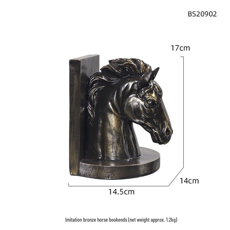 

American Style Horse Head Resin Bookends for Office, Home, or Study