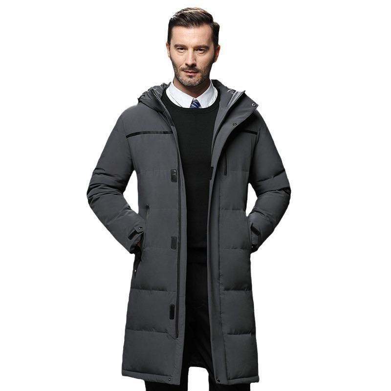2025 New Cold-proof Clothing Men's Mid-length Men's Winter Thickened Jacket Middle-aged and Elderly Men's Jacket Cotton Jacket