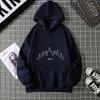 2025 new women's fleece sweater print pocket print hoodie