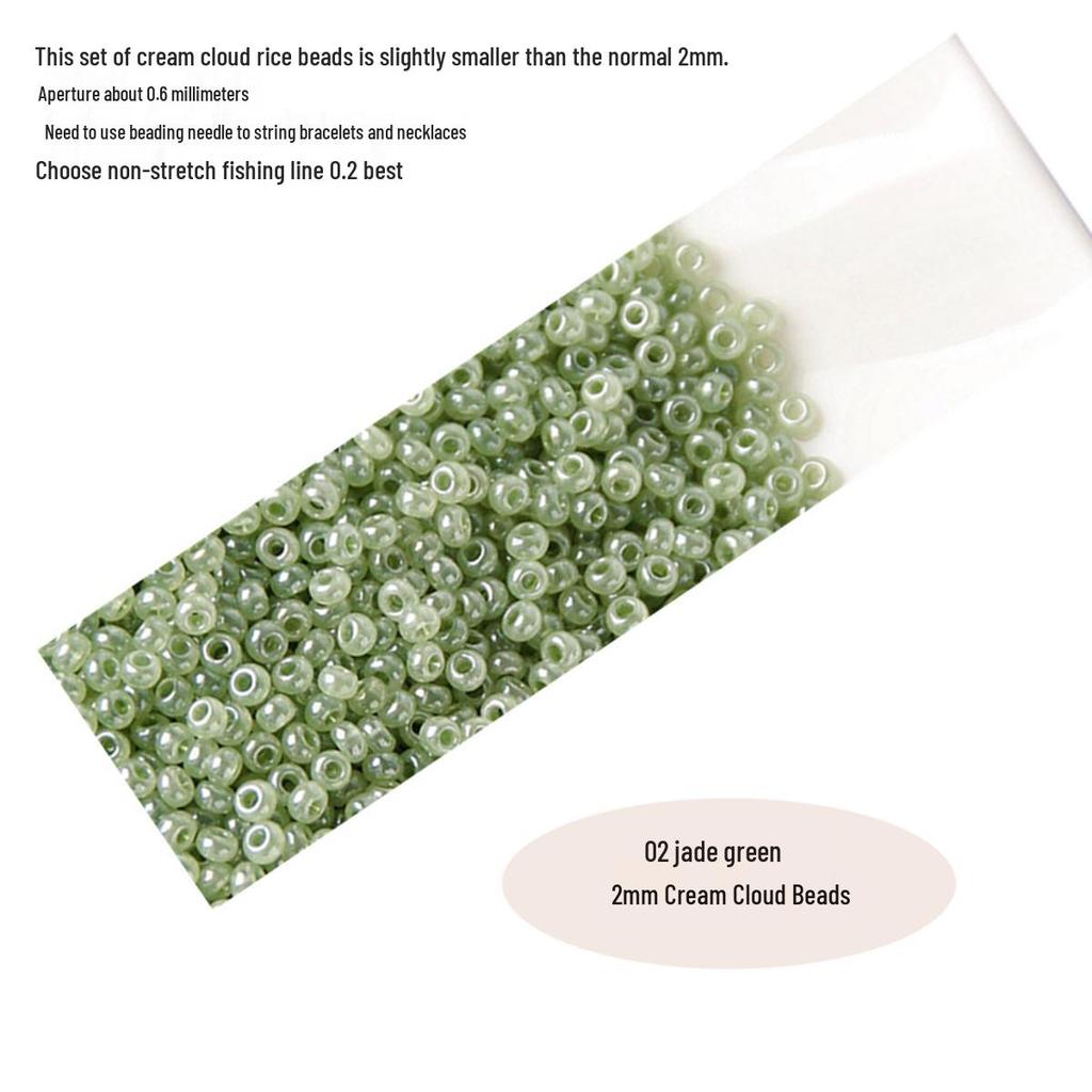 Imported 3A Quality 2mm Creamy Cloud Iridescent Seed Beads for DIY Jewelry Making