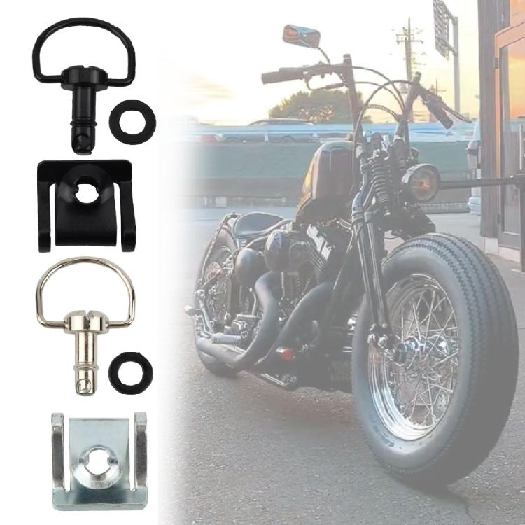 Quick Release Secure Locking 1/4 D Rings Locking Fastener Screws Set Fit for Motorcycle Body Panels No Tool Installation