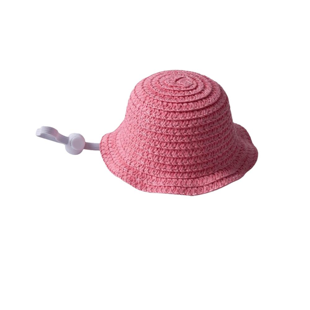 Adjustable Pet Straw Hat Breathable Pet Sunshade Hat Fashion Dog Fisherman Hat Photography Props