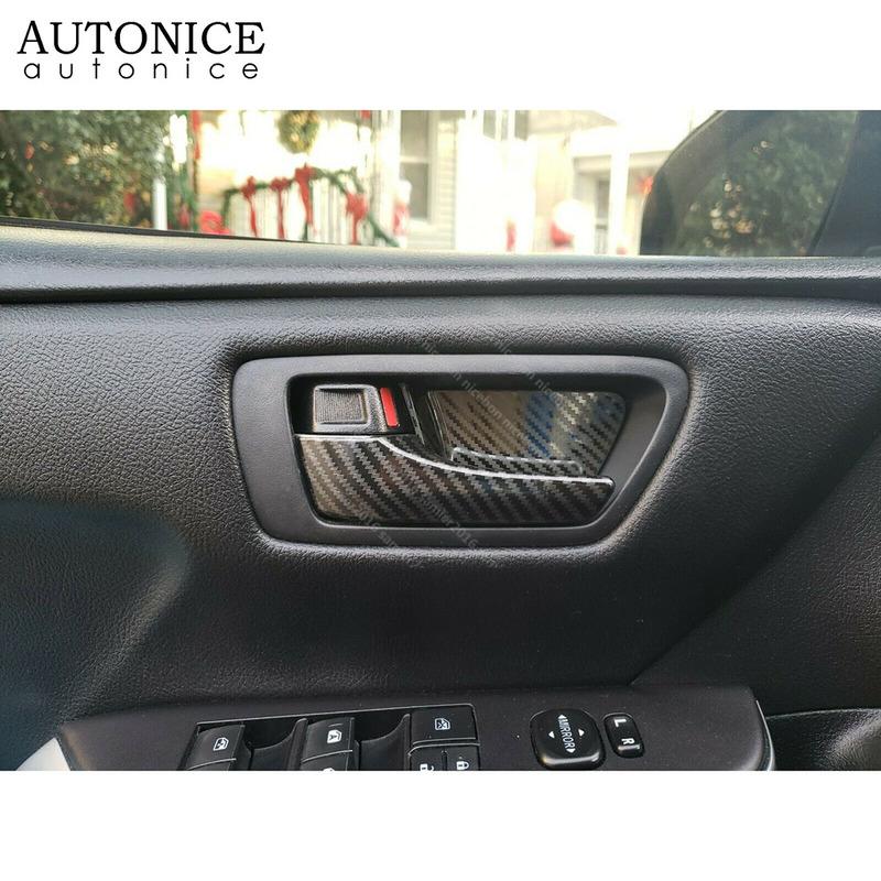4pcs Carbon Fiber Color Inner Door Open Handle Cover Fit for Toyota Camry 2012 2013 2014 2015 2016 2017
