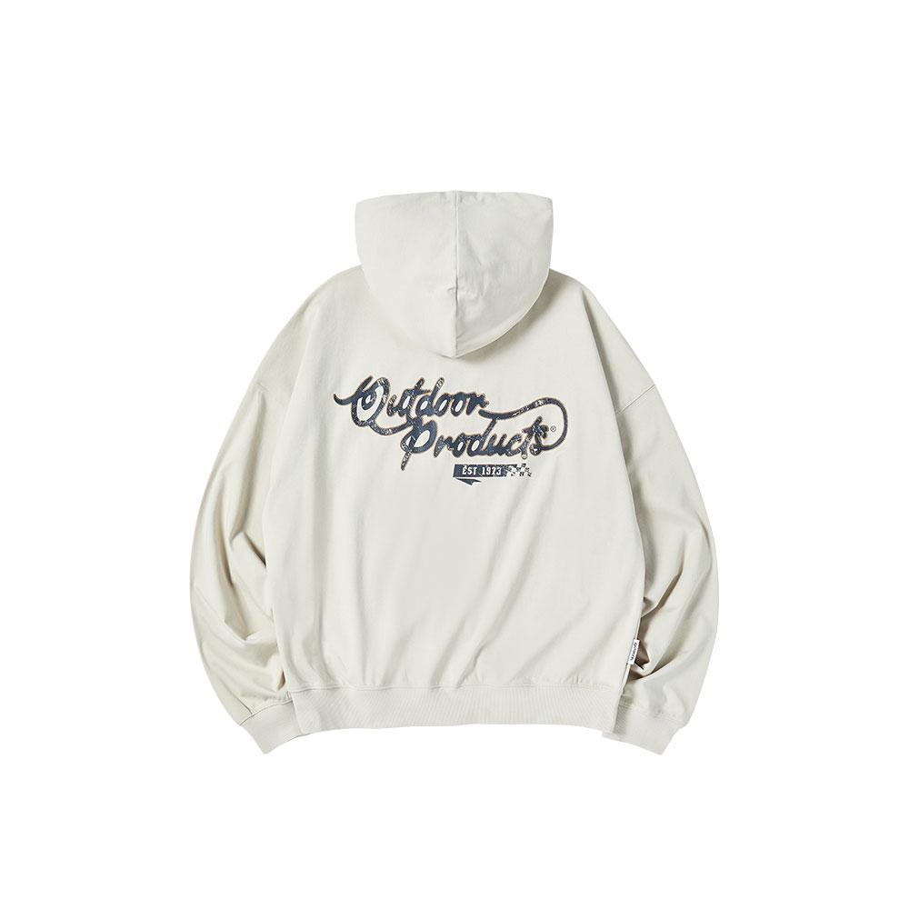 OUTDOOR PRODUCTS Women'S Script Zip-Up Hoodie (Beige)