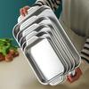 Thickened Stainless Steel Rectangular Deep Serving Tray