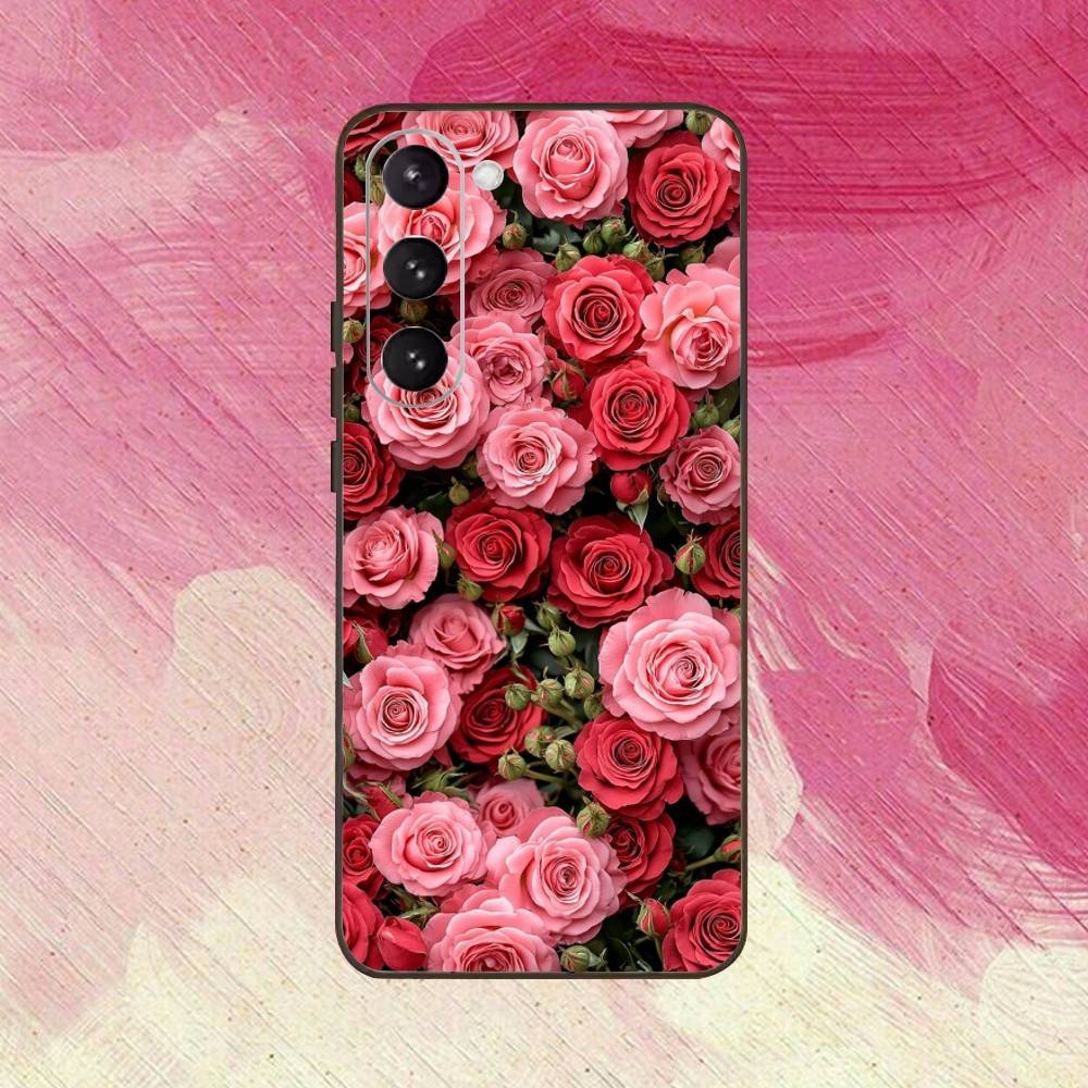 Floral Plant Pattern  Phone Case For Samsung Galaxy A73,A72,A71,A70,A53,A52,A51,Others Soft Black Cover