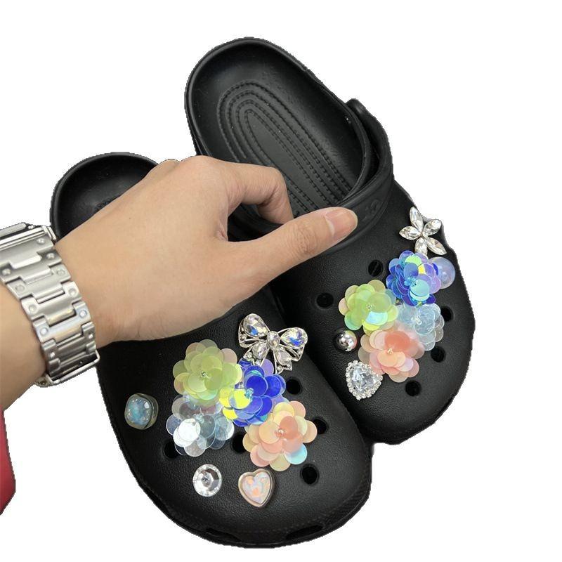 New Products, Glitter Rhinestones, Flower Shoe Buckles, Shoe Flowers, Decorative Accessories, DIY Accessories, Hole Shoe Adaptation, New Hole Shoe