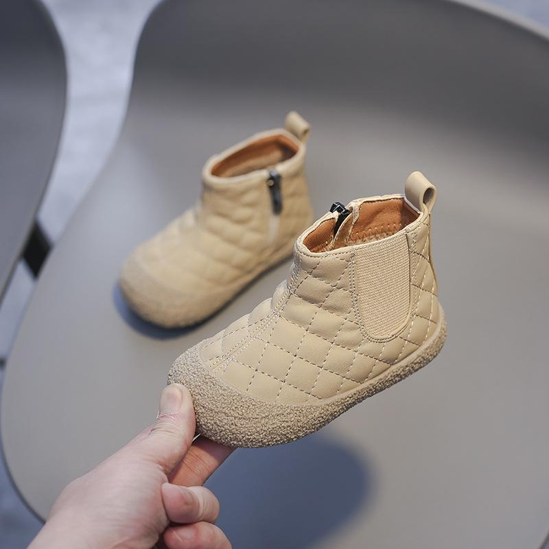 Winter New Solid Girls' Cotton Shoes Short Boots