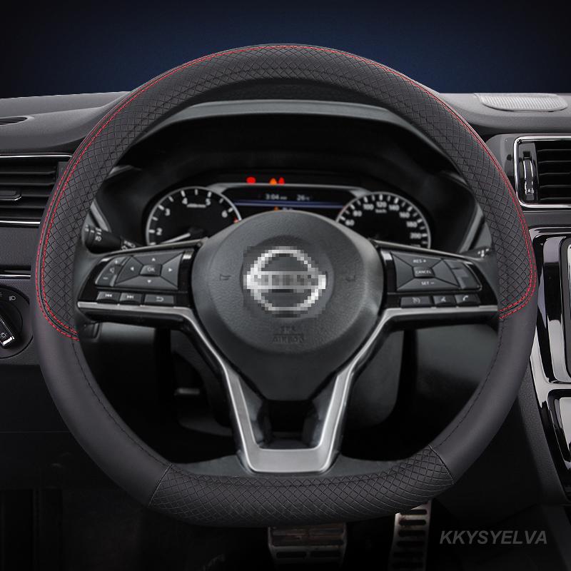 Car Steering Wheel Cover Leather For Nissan Almera X-Trail Grand Livina Navara Serena March Teana C27 Qashqai Terra Accessories