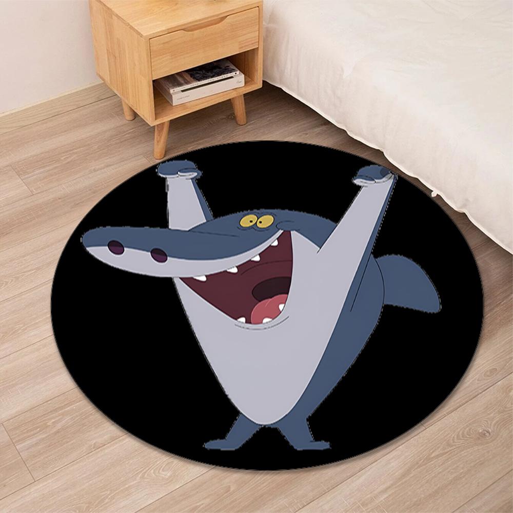 Tappeto Rotondo Stampato Zig & Sharko Tappeto per Sedia Tappeto per Area Tappetini per Ingresso, per Sedia da Ufficio Soggiorno Camera da Letto Cucina.