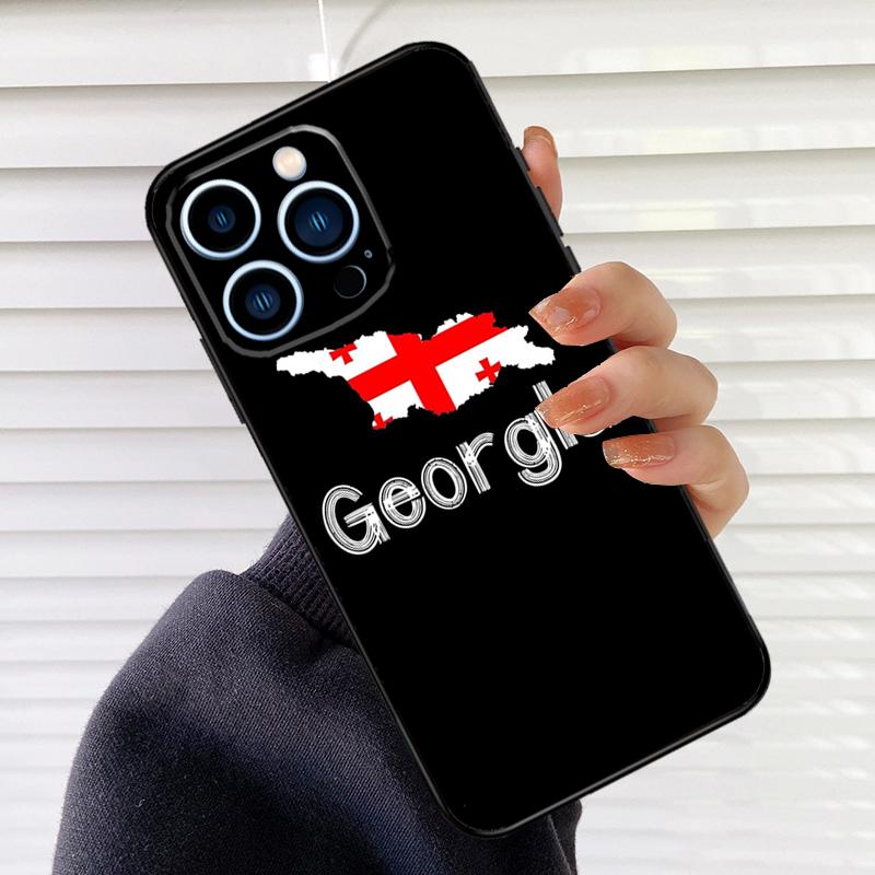 Georgien Flagge Handyhülle Für iPhone 17 16 15 13 11 12 14 Pro Max mini 15 16 Plus 16e 17 Air Cover Fundas