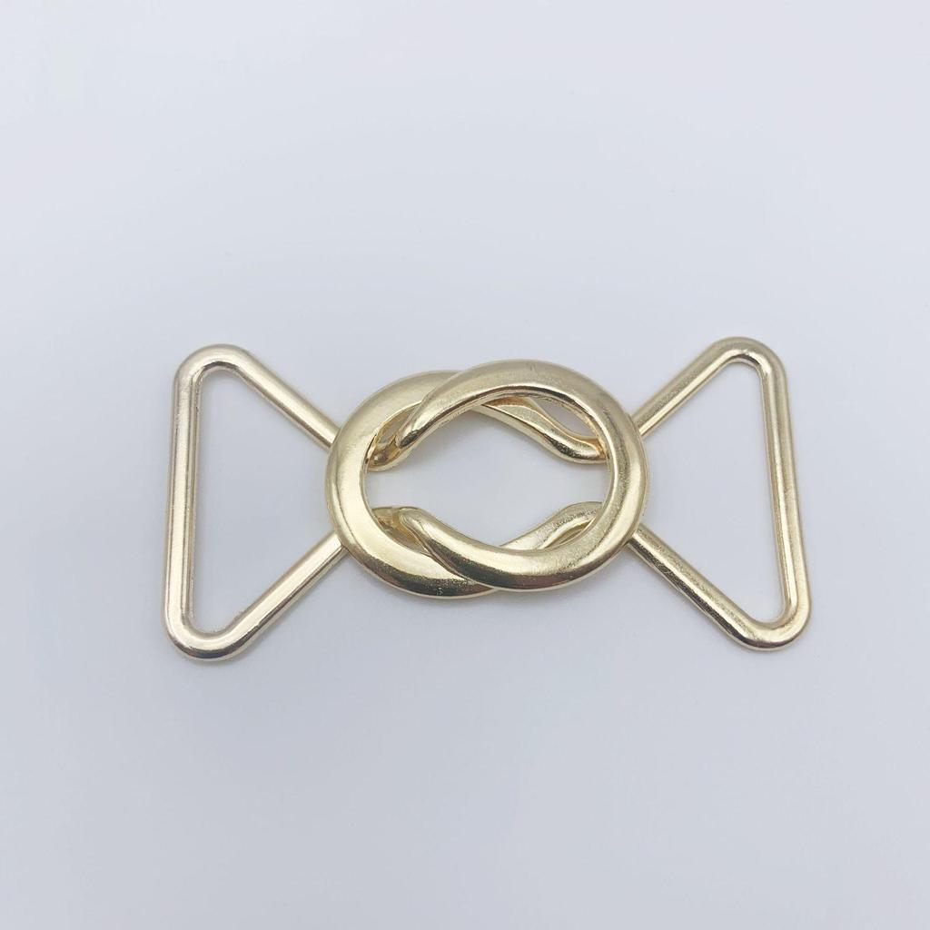 Minimalist Eight-Character Metal Alloy Buckle for Waist-Cinching and Curtain Tieback Accessories