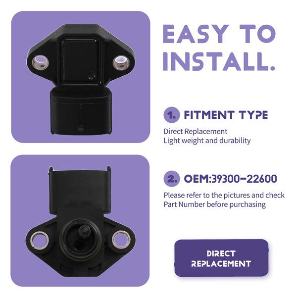 High-Quality Intake Pressure Sensor for Left-Hand Drive Hyundai/Kia (3930022600)