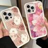 Phone Case for iPhone 17 Air 16E 15 16 Pro Max Beautiful Rose Gold Art Cover 14 Plus 13 12 Mini Soft Shell Silicone Fundas