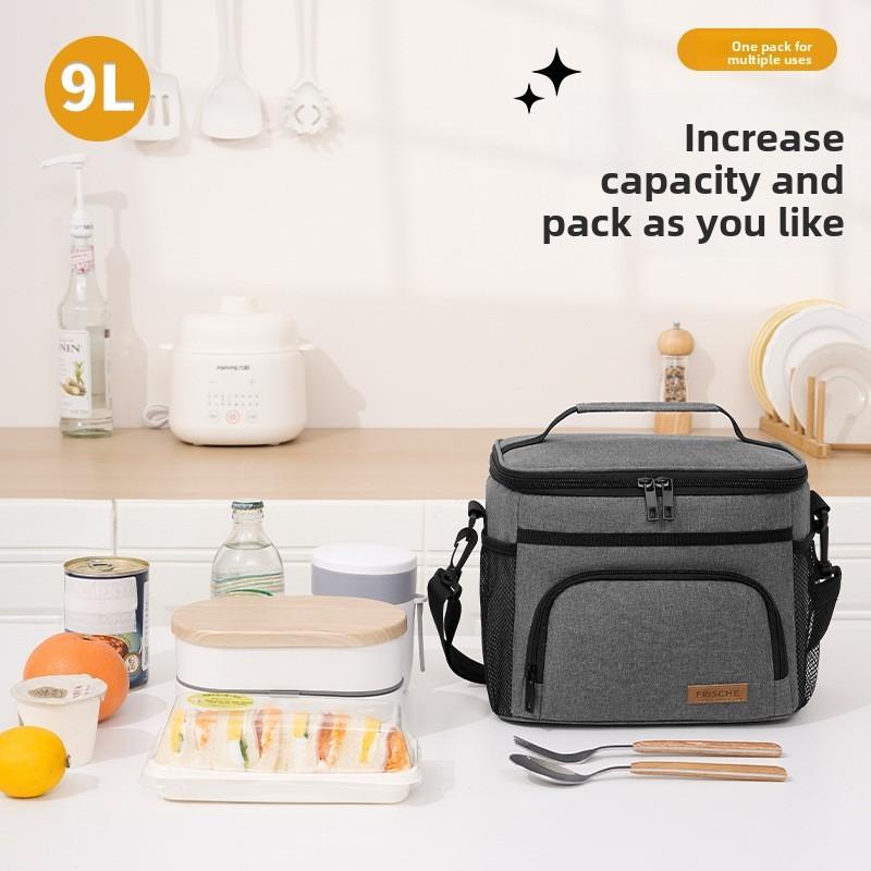 Oxford Cloth Large Capacity Insulated Lunch Bag With Waterresistant Design For Outdoor Picnics