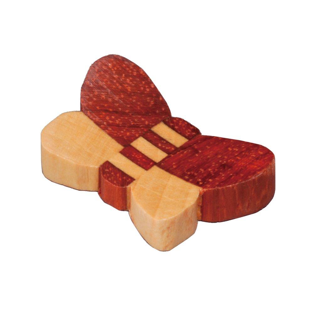 Nagao Wooden Marquetry Chopstick Butterfly Rest, Design, H-45 коричневый
