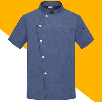 Nouveau Uniformes de veste de Chef de cuisine, vêtements de cuisinier à manches courtes, manteaux de redingote de Services alimentaires, vêtements de travail