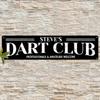 Custom Darts Club Metal Sign Personalized Name Wall Decor Man Cave Game Room Bar Ornament