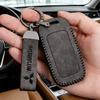 Car Vintage Leather Keychain Ring Zinc Alloy Chain Key For Mitsubishi Colt I200 Space Delica Triton Eclipse Outlander Pajero ASX HZ8