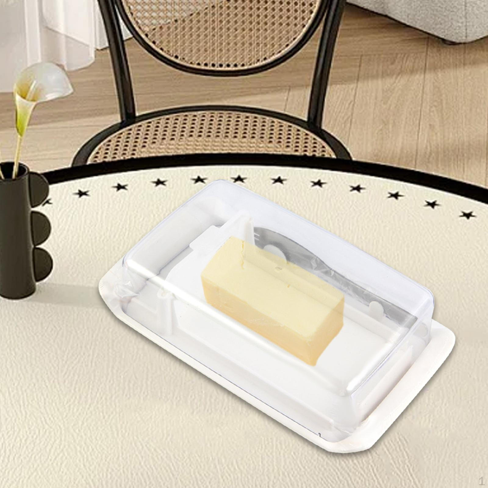 

Butter Dish with Lid Stainless Steel Fork for Home Restaurant Cooking