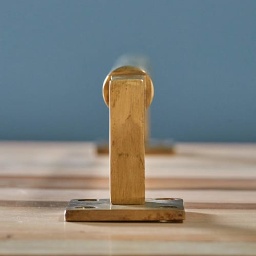 GALLUP Round Grip Door Handle, Brass, Antique Style, with Screws, 7505-50 (Gold)