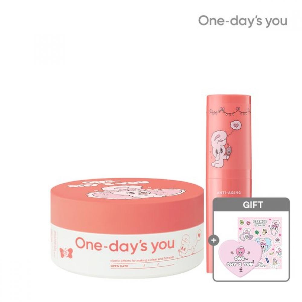 

Коллагеновые гидрогелевые патчи для глаз One Days You x Esther Bunny + мультибальзам в подарок, наклейка Esther Bunny, ручное зеркало