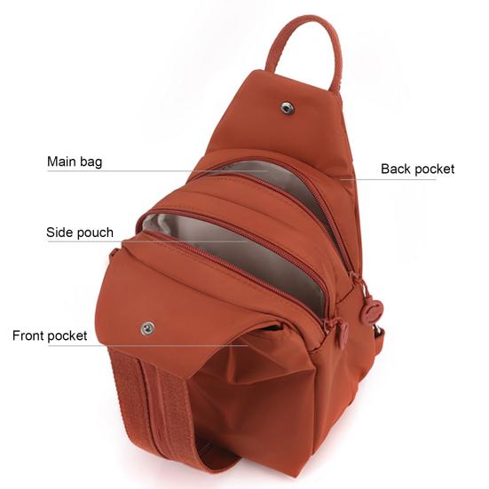 Anti-Theft Sling Backpack 3-in-1 Waterproof Commuter Bag Oxford Fabric Convertible Travel Backpack for Outdoors