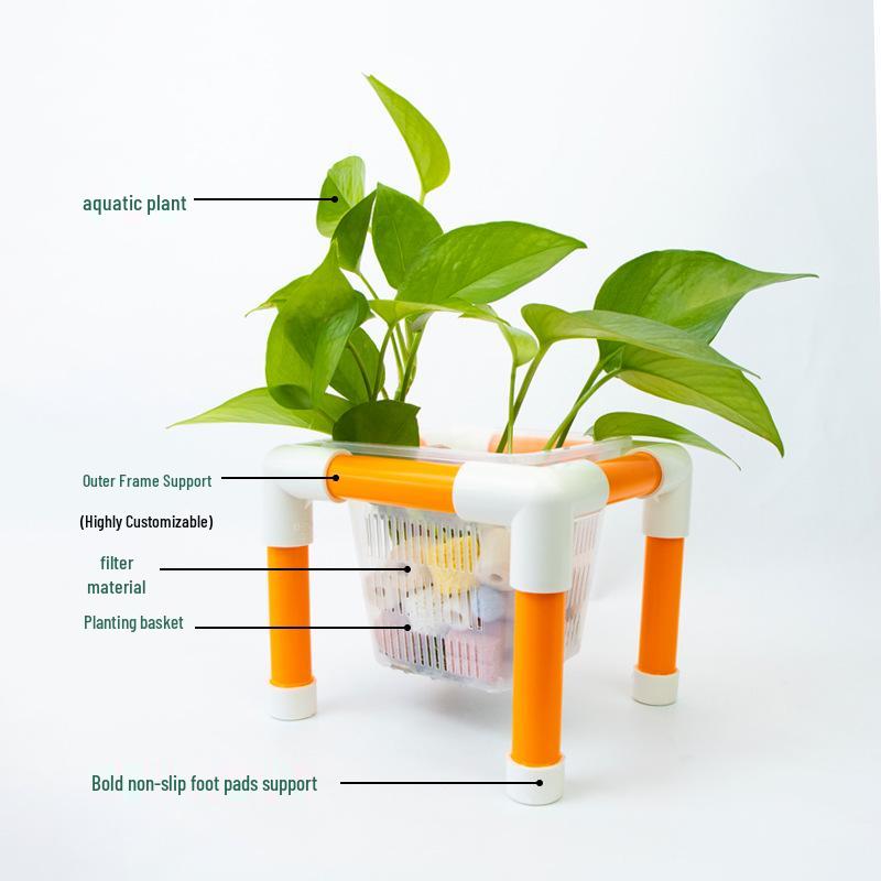 Hydroponic Plant Basket for Aquatic Tanks - Pothos Holder & Landscaping Decor