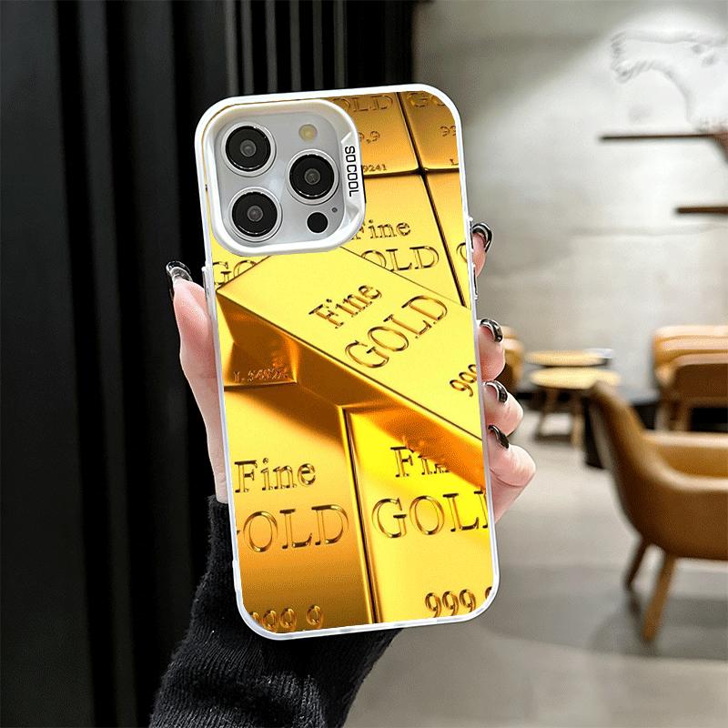 Fine Gold Pattern Printing Soft Phone Case for iPhone 15 16 17 Pro Max 17Air 16E 14 Plus 13 12 Mini Shockproof Cover Back Shell