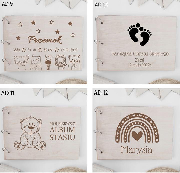 Drewniany Album Na Zdjęcia Wklejane Do 150 Stron