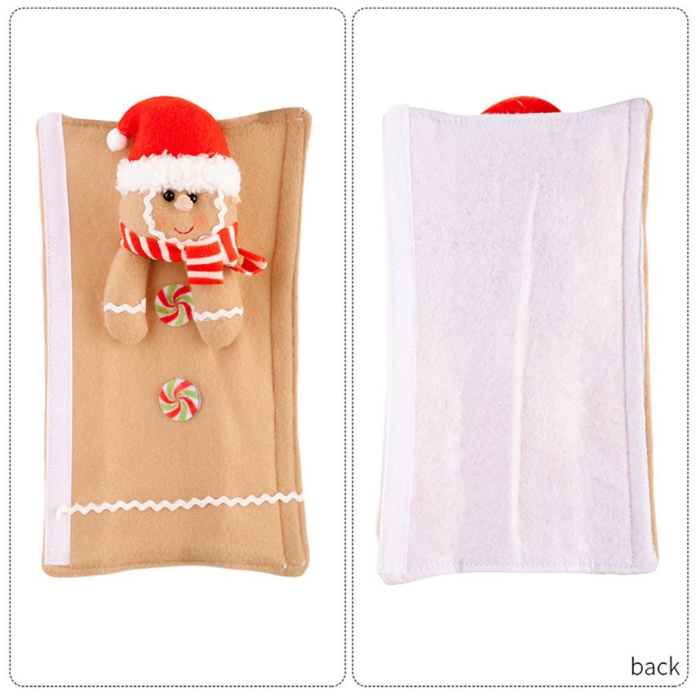 2PCS Winter Cartoon Handle Gloves Refrigerator Microwave Oven Door Handle Protective Cover Home Accessories Christmas Decoration