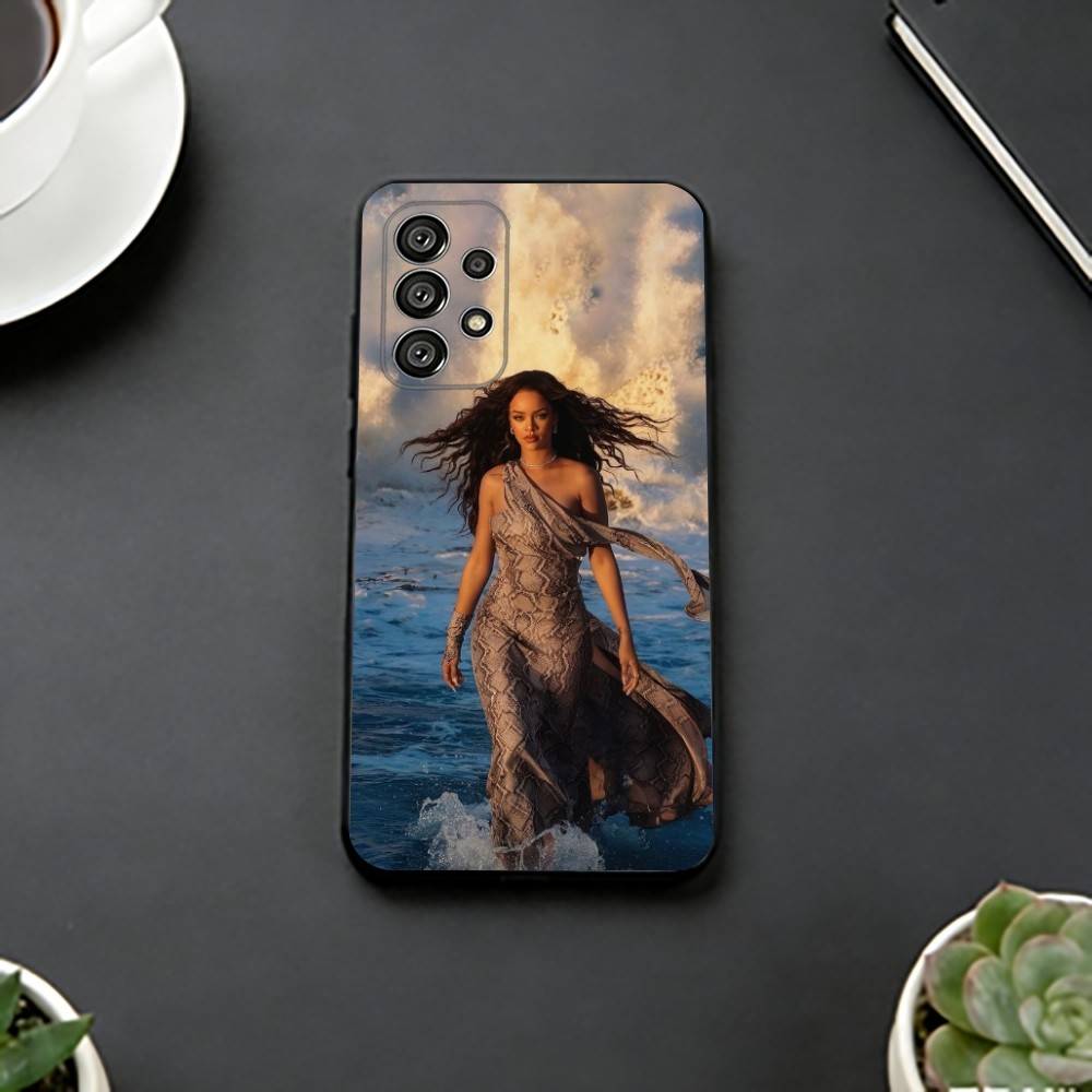 

Горячий чехол для телефона S-певицы R-Рианны для Samsung S25,S24,S21,S22,S23,S30,Ultra,S20,Plus,Fe,Lite,Note,10,Черная крышка Samsung S20ULTRA5G